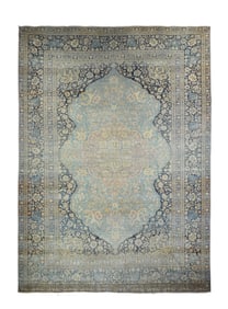 Antique Persian Mohtasham Kashan Rug 7'3" x 10'6" (2.21 x 3.20 M)