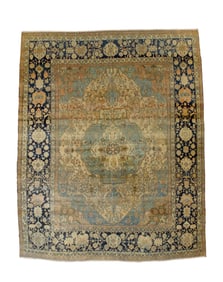 Antique Persian Mohtasham Kashan Rug 9'6" x 11'9" (2.90 x 3.58 M)