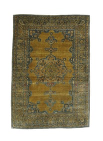 Antique Persian Mohtasham Kashan  Rug 3'4" x 4'10" (1.02 x 1.47 M)