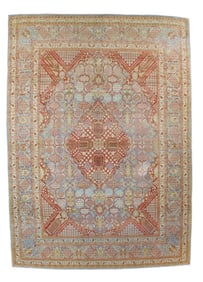 Antique Persian Dabir Kashan Rug 10'5" x 14'7" (3.18 x 4.45 M)