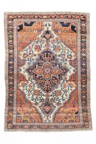 Antique Persian Sarouk Farahan Rug 3'3" x 4'7" (0.99 x 1.40 M)