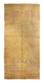 Antique Turkish Oushak Rug 7'2" x 14'10" (2.18 x 4.52 M)