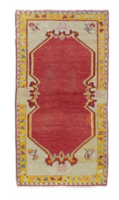 Antique Turkish Oushak Rug 2'4" x 4'6" (0.71 x 1.37 M)