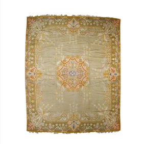 Antique Turkish Oushak Rug 12'3" x 15'2" (3.73 x 4.62 M)