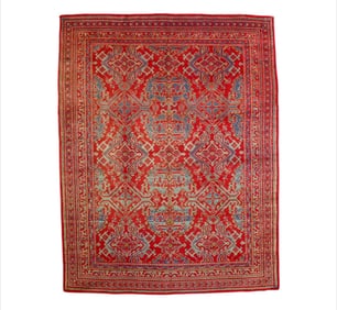 Antique Turkish Oushak Rug 9'10" x 12'7" (3.00 x 3.84 M)