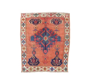 Early Turkish Anatolian Rug 3'6" x 4'2" (1.07 x 1.27 M)