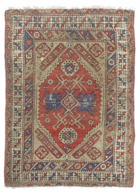 Antique Turkish Konia Rug 3'7" x 5' (1.09 x 1.52 M)