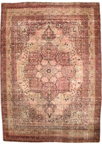 Antique Persian Lavar Kerman Rug 9' x 13'3" (2.74 x 4.04 M)