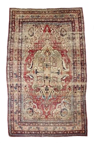 Antique Persian Lavar Kerman Rug 7'9" x 12'7" (2.36 x 3.84 M)