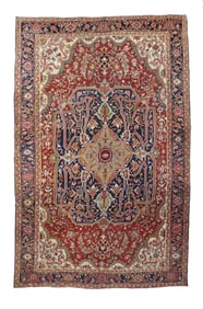 Antique Persian Heriz Rug 8'7'' x 12'4'' (2.62 x 3.76 M)