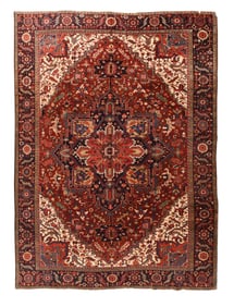 Vintage Persian Heriz Rug 9'7'' x 13'0'' (2.92 x 3.96 M)