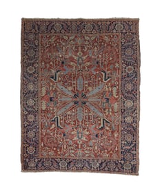 Antique Persian Heriz Serapi Rug 8'11" x 11'7" (2.72 x 3.53 M)