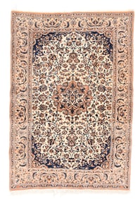 Vintage Persian Nain Area Rug 3'9'' x 5'6'' (1.14 x 1.68 M)