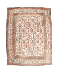 Antique Persian Sultanabad Rug 10'9" x 14' (3.28 x 4.27 M)