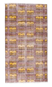 Vintage Art Deco Rug 3'10" x 7'1" (1.17 x 2.16 M)