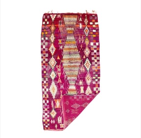 Vintage Moroccan Rug 6'7" x 14' (2.01 x 4.23 M)