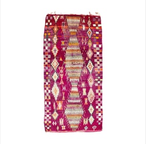 Vintage Moroccan Rug 6'7" x 14' (2.01 x 4.23 M)