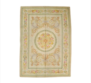 Antique French Savonnerie Rug 8'1" x 11'4" (2.46 x 3.45 M)