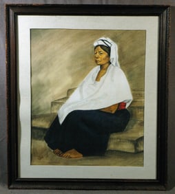 Francisco Zuniga lady seating on steps