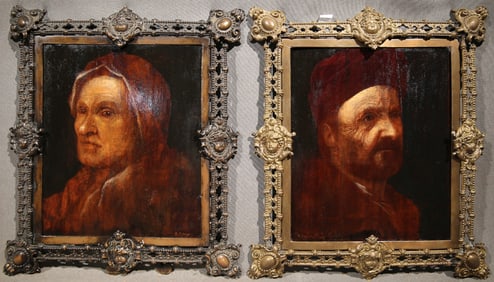 Pair of  Balthasar Denner (GERMAN 1685-1749)