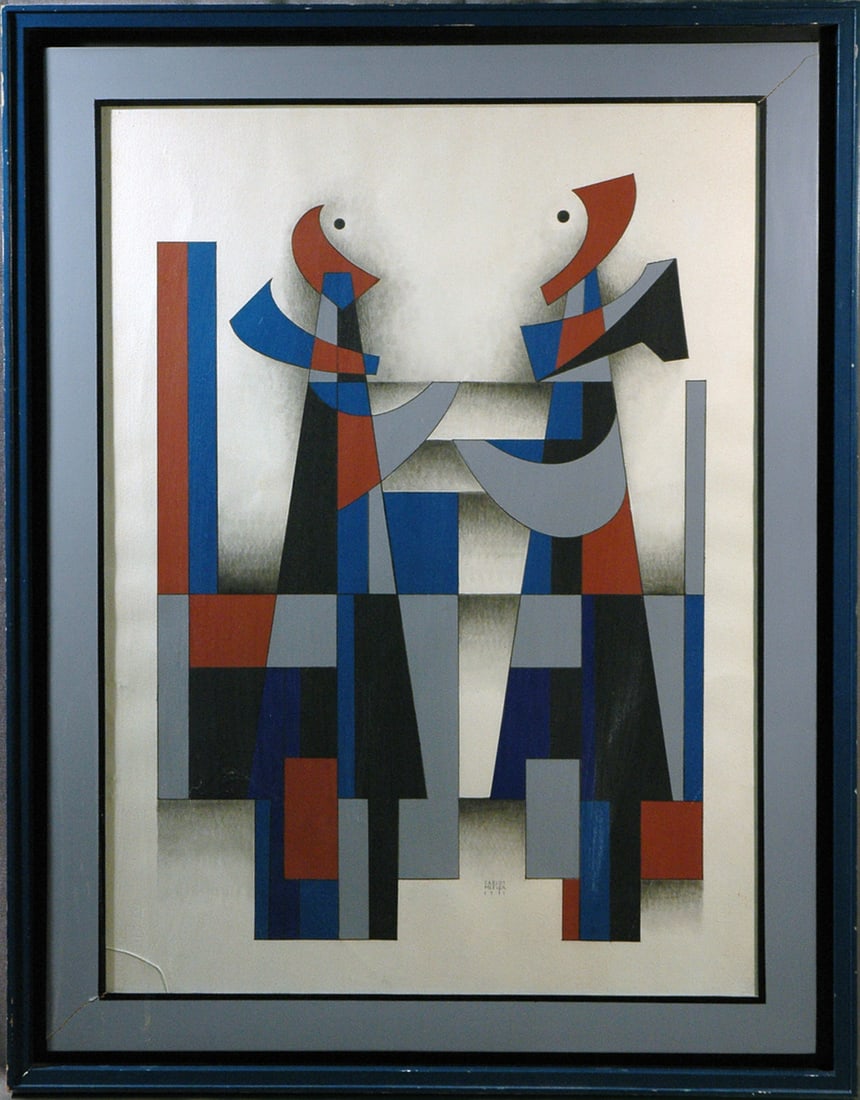 Carlos Merida: Carlos Merida 29.5"x21.5" abstract 