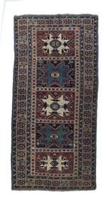 Antique Kuba Shirvan Rug 3'8'' x 8'3'' (1.12 x 2.51 M)
