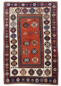 Antique Caucasain Kazak Rug 4'2'' x 6'4'' (1.27 x 1.93 M)