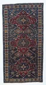 Antique Shrivan Rug 4'4'' x 8'5'' (1.32 x 2.57 M)