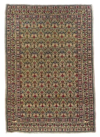 Antique Persian Tabriz Rug 4'5'' x 6'7'' (1.35 x 2.01 M)