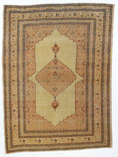 Antique Persian Tabriz Haji Jalili Rug 4'2'' x 7'0'' (1.27 x 2.13 M): Antique Persian Tabriz Haji Jalili Area Rug