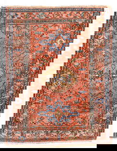Antique Persian Heriz Rug 4'7'' x 6'0'' (1.40 x 1.83 M): Antique Persian Heriz