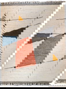Modern Sheep Wool Modern Rug 8' x 10'1" (2.44 x 3.07 M): Fine Modern Sheep Wool Modern Rug