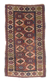 Antique Kazak Rug 4'2" x 4'9" (1.27 x 1.45 M)