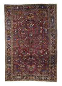 Vintage Persian Heriz Rug 6'7" x 9'9" (2.01 x 2.97 M)