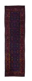 Vintage Persian Hamedan Long Rug 3'7" x 12'9" (1.09 x 3.89 M)