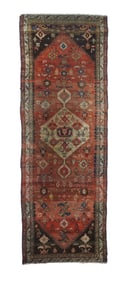 Antique Persian Malayer Long Rug 3'10'' x 11'0'' (1.17 x 3.35 M)