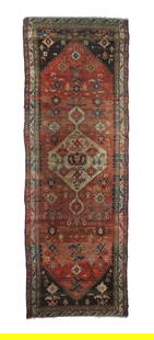 Antique Persian Malayer Long Rug 3'10'' x 11'0'' (1.17 x 3.35 M): Antique Persian Malayer Long Rug