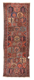 Antique Persian Bakhtiari Rug 3'7" x 10'3" (1.09 x 3.12 M)