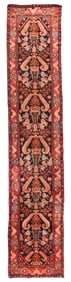 Vintage Persian Hamedan Long Rug 3'6'' x 17'8'' (1.07 x 5.38 M)