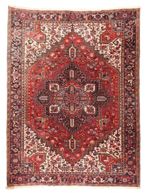 Vintage Persian Heriz Rug 9'1" x 11'10" (2.77 x 3.61 M)