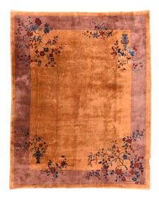 Antique Chinese Art Deco Rug 8'10" x 11'5" (2.69 x 3.48 M)