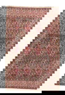 Antique Persian Lavar Kerman Rug 4'8'' x 7'3'' (1.42 x 2.21 M): Antique Persian Lavar Kerman Area Rug