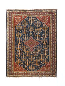 Antique Persian Qashqai Rug 3'8" x 4'10" (1.12 x 1.47 M)