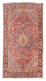 Antique Persian Heriz Rug 9'4'' x 12'1'' (2.84 x 3.68 M)