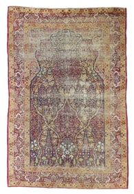 Antique Persian Lavar Kerman Rug 5' x 7'7" (1.52 x 2.31 M)