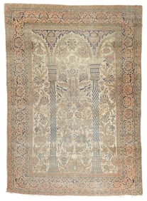 Antique Persian Mohtasham Kashan Rug 6'9'' x 9'7'' (2.06 x 2.92 M)