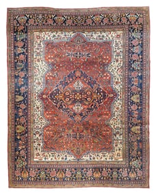 Antique Persian Farahan Sarouk Rug 8'11" x 11'4" (2.72 x 3.45 M)