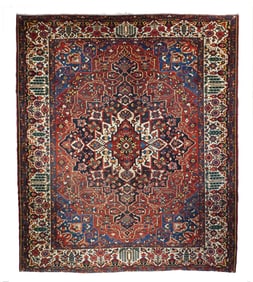Vintage Persian Bakhtiari Rug 10'2" x 12'1" (3.35 x 3.68 M)