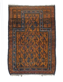 Vintage Afgan Balouch Rug 2'10" x 3'10" (0.86 x 1.17 M)