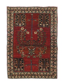 Antique Persian Mohajeran Sarouk Rug 1'10" x 2'9" (0.56 x 0.84 M)